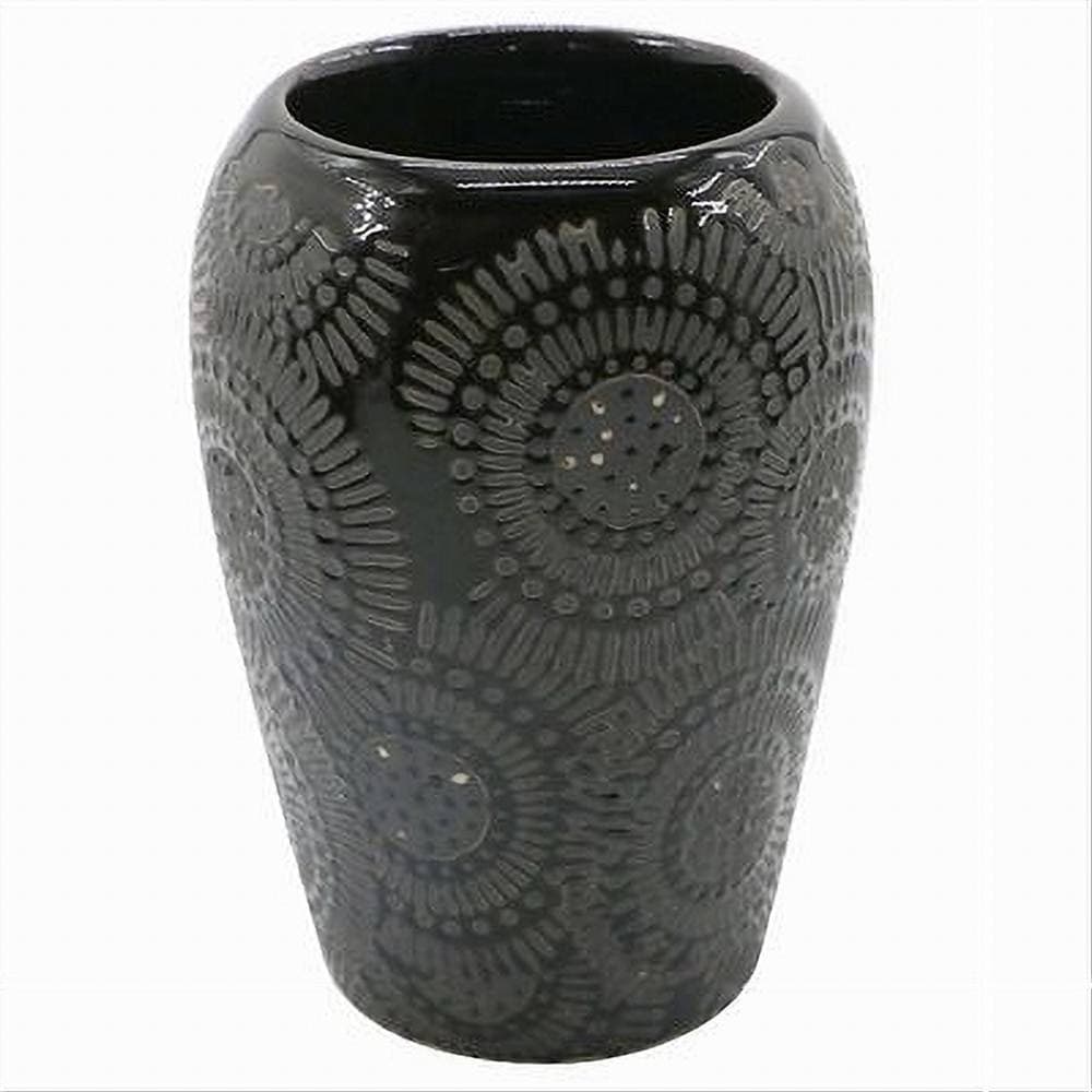 BICCHIERE PORTASPAZZOLINI CON MOTIVO ETNICO NERO ACCESSORI ARREDO DA BAGNO 79964 in Porta spazzolini Trade Shop italia - Napoli, commercioVirtuoso.it
