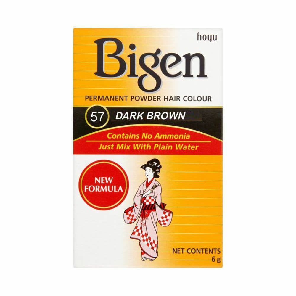 BIGEN DARK BROWN COLORE CAPELLI IN POLVERE SOLUBILE MARRONE SCURO N. 57 in Colore permanente Agbon - Martinsicuro, commercioVirtuoso.it