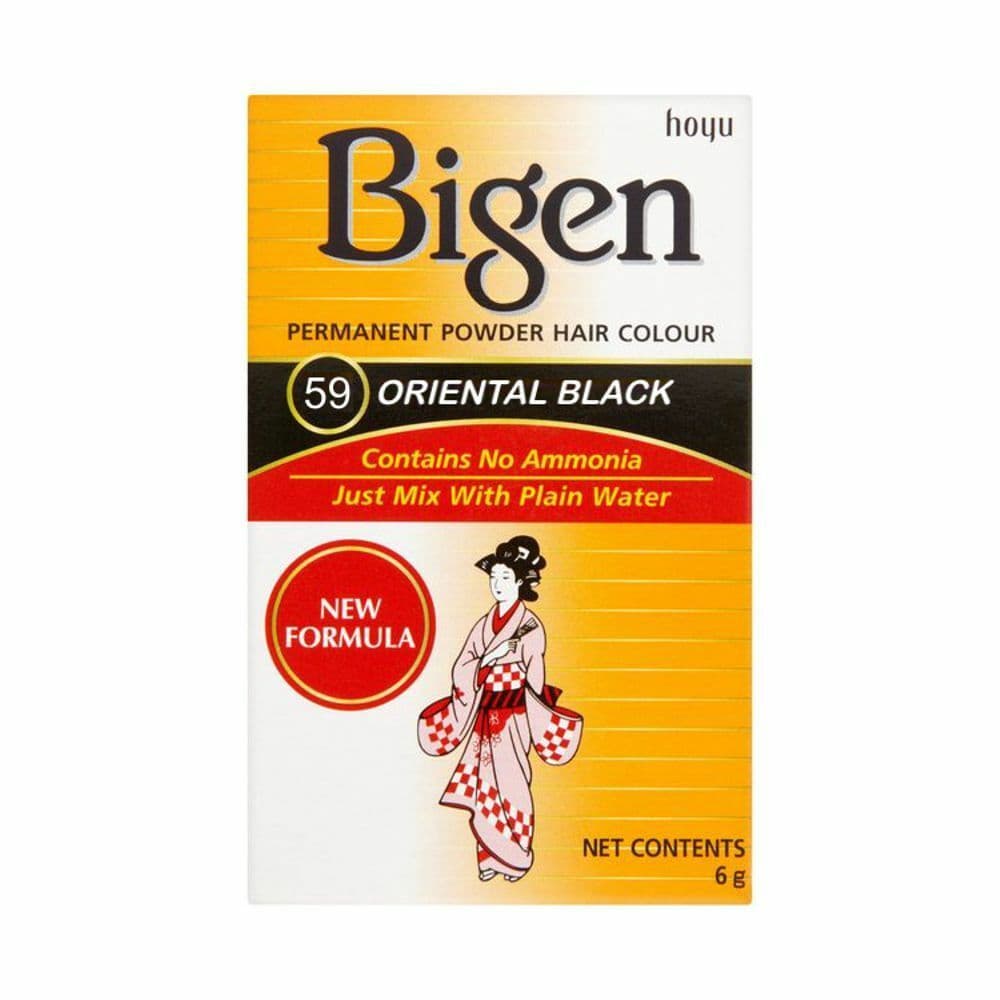 BIGEN ORIENTAL BLACK 6 G COLORE PER CAPELLI IN POLVERE SOLUBILE NERO ORIENTALE N. 59
