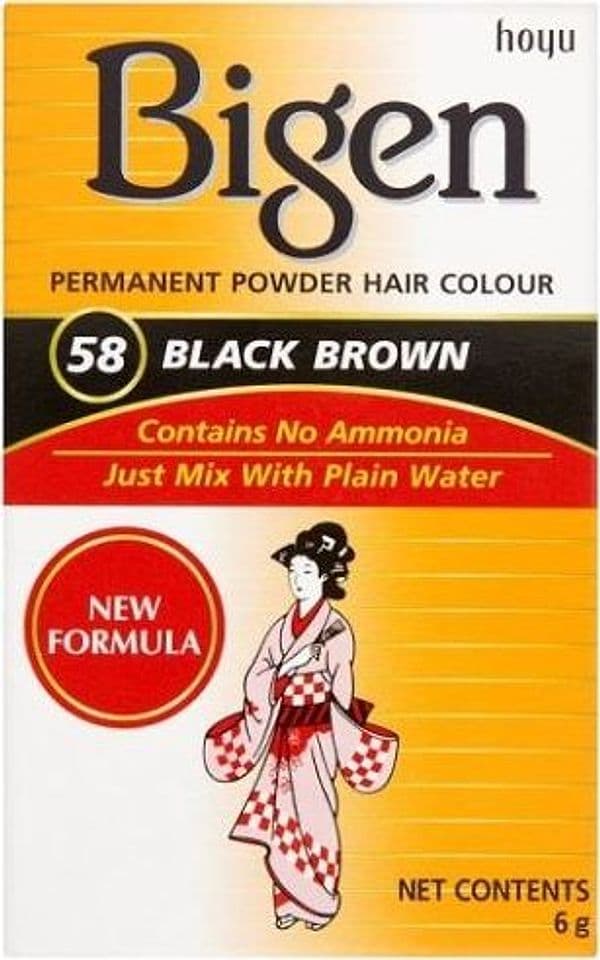 BIGEN POWDER HAIR COLOR NO 58 BLACK BROWN COLORE PER CAPELLI. in Colore permanente Agbon - Martinsicuro, commercioVirtuoso.it
