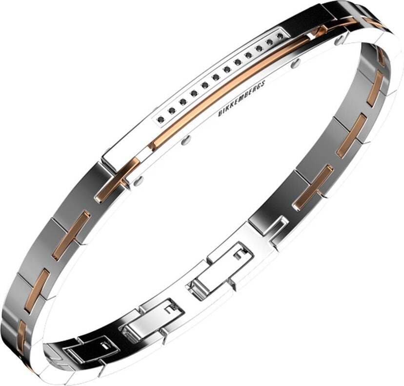 Bikkembergs---Bracciale-uomo-Classic-in-Acciaio-e-Diamanti