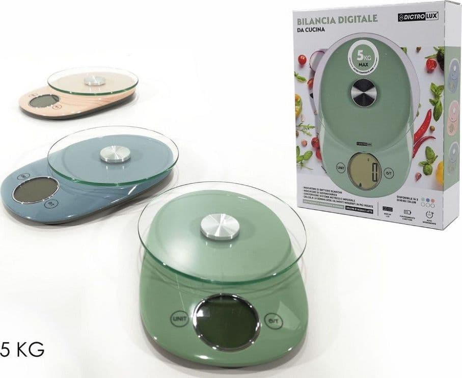 Bilancia Cucina Digitale Fino A 5kg Display Lcd Autospegnimento 3 Colori 690225 Casa e cucina/Utensili da cucina/Bilance Trade Shop italia - Napoli, Commerciovirtuoso.it