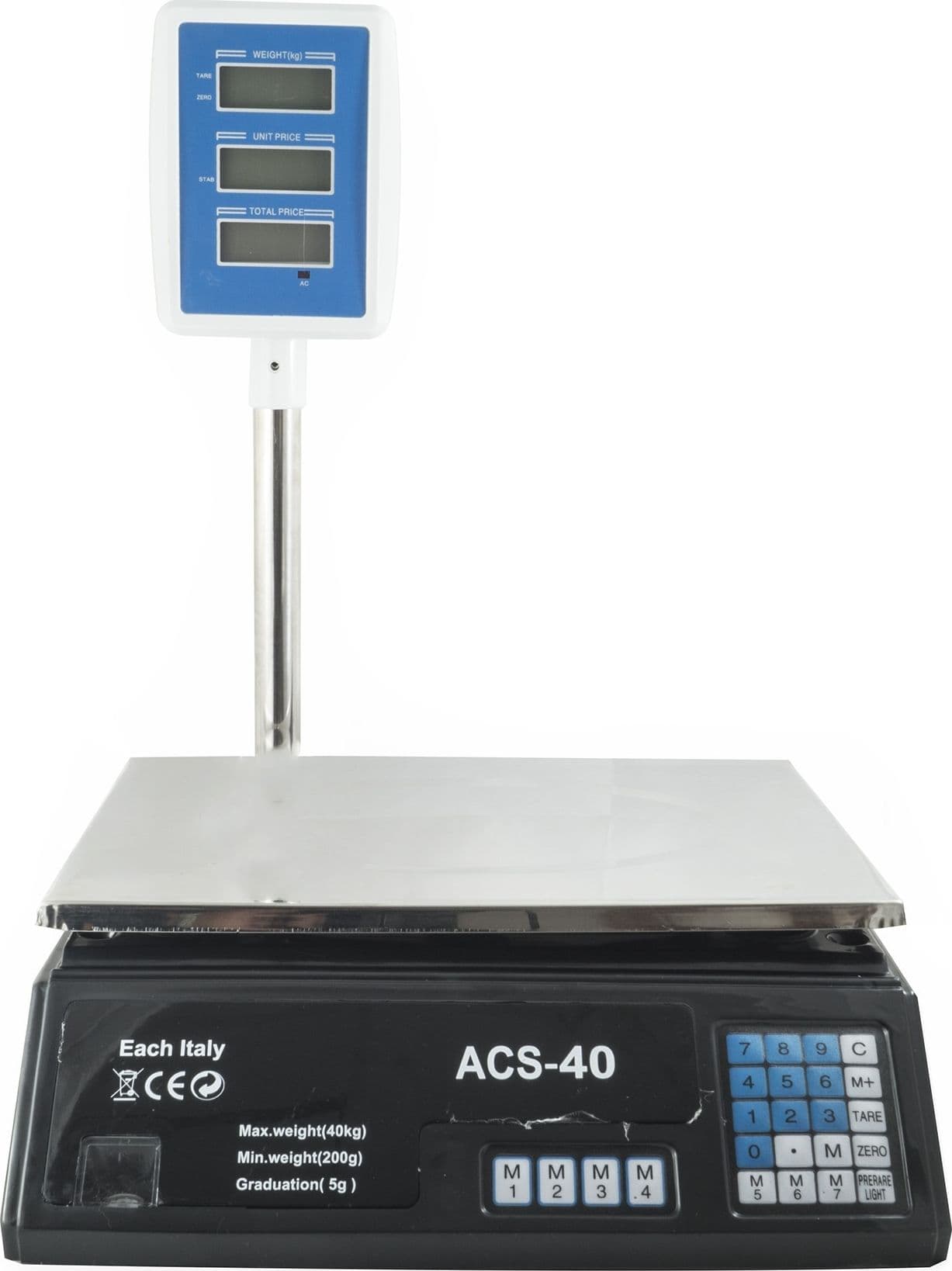 Bilancia-Digitale-Elettronica-40-Kg-Display-Lcd-Elettronico-Fronte-Retro-Pesa