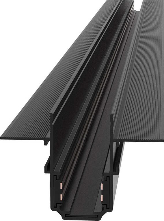 Binario-Da-Incasso-Moderno-Busbar-Trunkings-Exility-Con-Tappo-Alluminio-Nero-1M