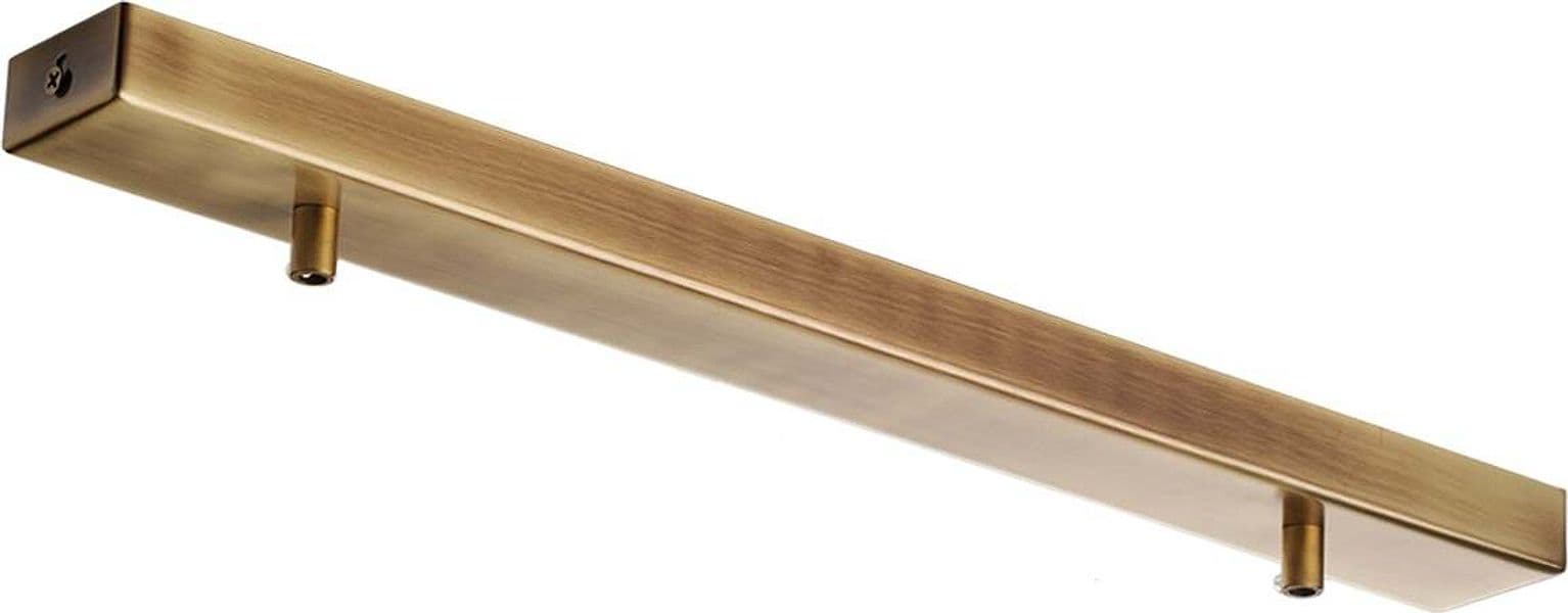 Binario-Rettangolare-Multicavo-2-Luci-In-Ferro-Bronzato-50-Cm