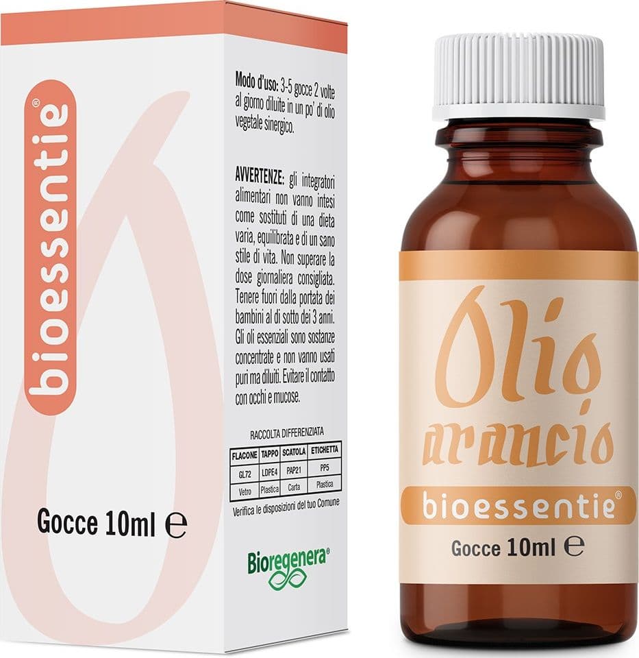 BIOESSENTIE OLIO ARANCIO olio essenziale antidepressivo contro l'insonnia Gocce 10 ml in Oli essenziali Bioregenera - Grosseto, commercioVirtuoso.it