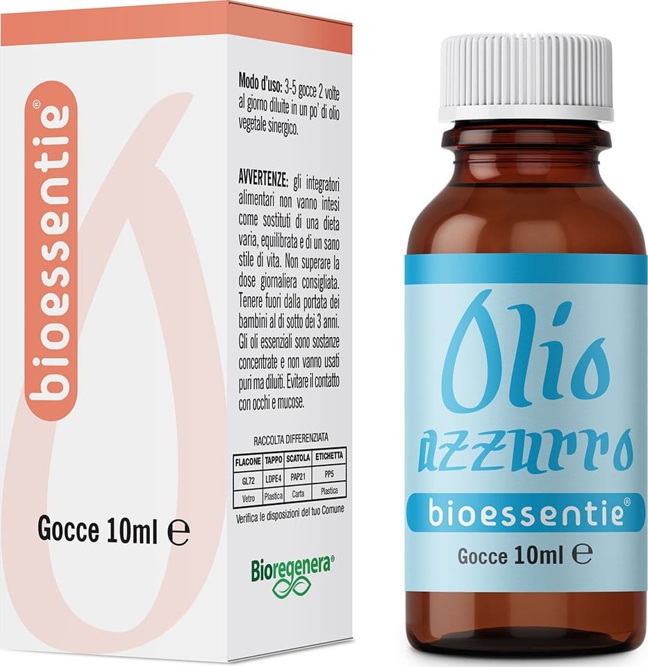 BIOESSENTIE OLIO AZZURRO olio essenziale rilassante antidepressivo antistress Gocce 10 ml in Oli Bioregenera - Grosseto, commercioVirtuoso.it
