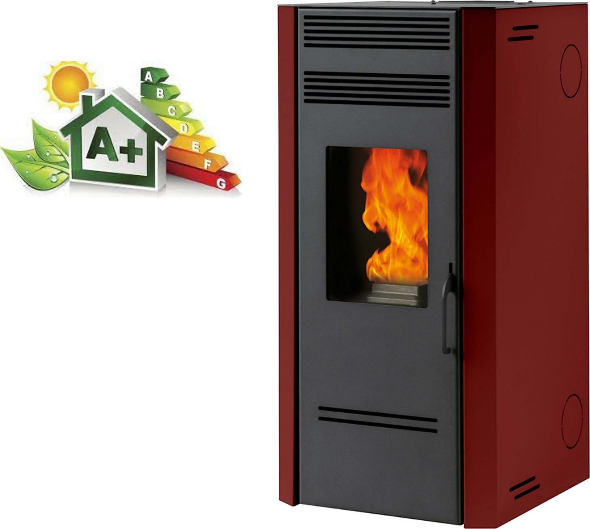 Biotermika Stufa A Pellet Bio G 100 9,5 Kw Stufa A Pellet Con Uscita Fumi Superiore, Laterale Dx, Posteriore Dx in Stufe a pellet Biofiregrill - Casier, commercioVirtuoso.it