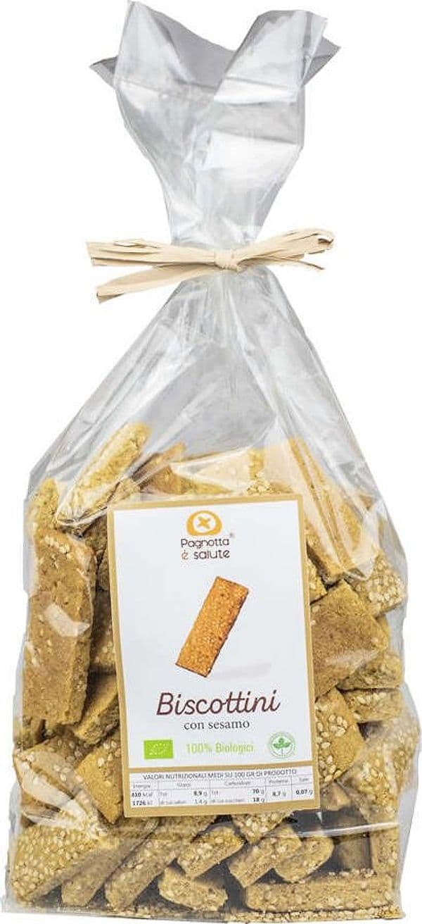 Biscotti Vegani Al Sesamo Biologici Biscotti Semi-Integrali Di Grani Antichi Siciliani 100% Senza Lievito Biscotti Bio Vegan Made in Italy Alimentari e cura della casa/Pasticceria e prodotti da forno/Biscotti/Biscotti per la colazione Pagnotta è Salute - Milazzo, Commerciovirtuoso.it