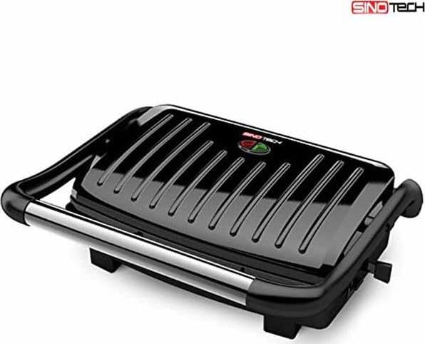 Bistecchiera-Basculante-1000w-Doppia-Piastra-Riscaldanti-Antiaderenti-Griglia