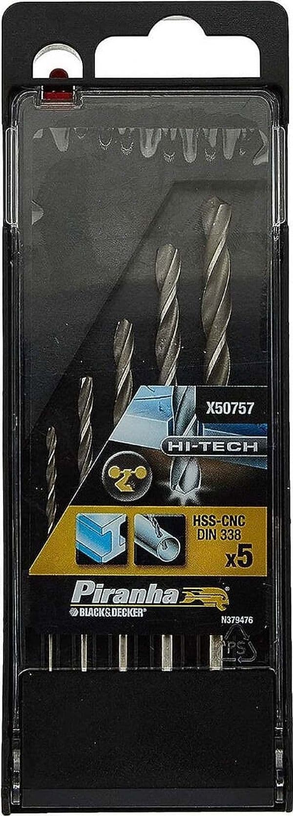 BLACK&DECKER---SET-5-PUNTE-PER-TRAPANO-2/3/4/5/6MM