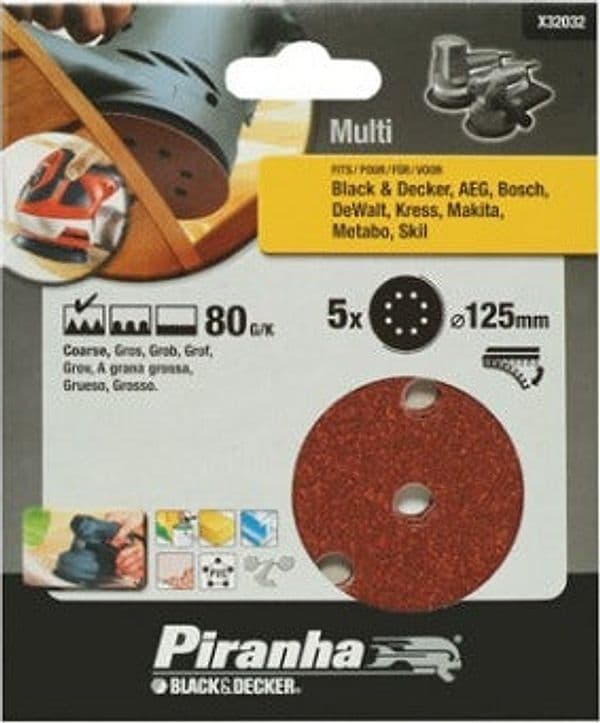 BLACK&DECKER-PIRANHA-5-DISCHI-ABRASIVI-PER-LEVIGATRICI-mm-125-GRANA-80-X32032