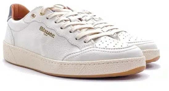 BLAUER Sneaker donna S0OLYNPIA01LEA white in Sneaker casual Calzature Durello - Agna, commercioVirtuoso.it