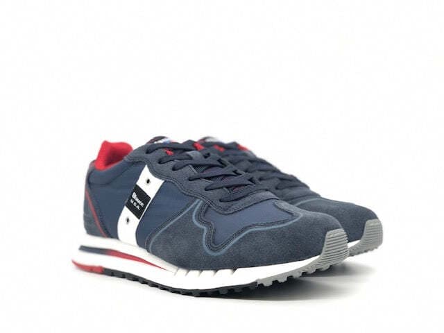 BLAUER Sneaker Uomo Quartz Navy/ Red in Sneaker casual Calzature Durello - Agna, commercioVirtuoso.it