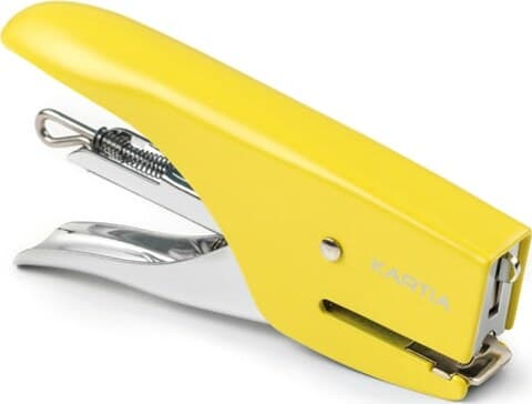 Blister Mini cucitrice M013 + punti passo 10 - giallo - Kartia Cancelleria e prodotti per ufficio/Archivio ufficio e accessori per scrivania/Spillatrici e perforatrici/Spillatrici manuali Eurocartuccia - Pavullo, Commerciovirtuoso.it