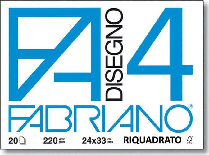 Blocco-F4-24x33-liscio-riquadrato-20-fogli-cf.10-pezzi-Fabriano
