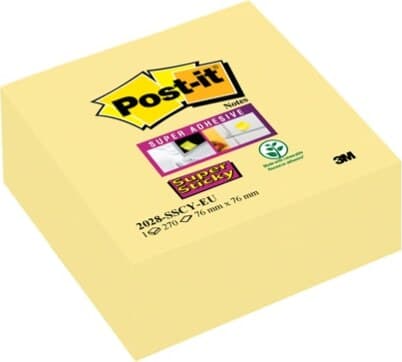 Blocco foglietti Cubo - 2028-SSCY-EU - 76 x 76 mm - giallo Canary - 270 fogli - Post it Cancelleria e prodotti per ufficio/Carta blocchi e quaderni/Blocchi appunti taccuini e diari/Blocchetti memo adesivi Eurocartuccia - Pavullo, Commerciovirtuoso.it