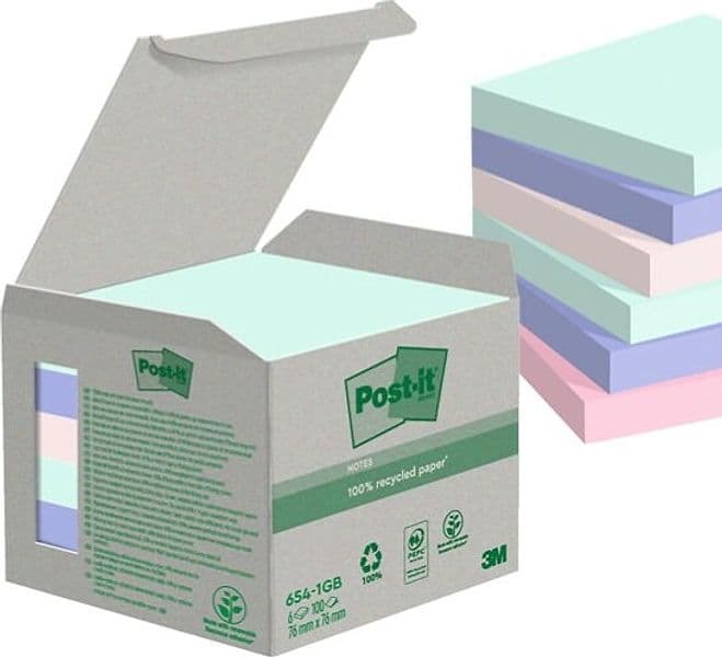 Blocco Post it Green - 654-1GB - 76 x 76 mm - natural - 100 fogli - Post it - conf. 6 pezzi Cancelleria e prodotti per ufficio/Carta blocchi e quaderni/Blocchi appunti taccuini e diari/Blocchetti memo adesivi Eurocartuccia - Pavullo, Commerciovirtuoso.it
