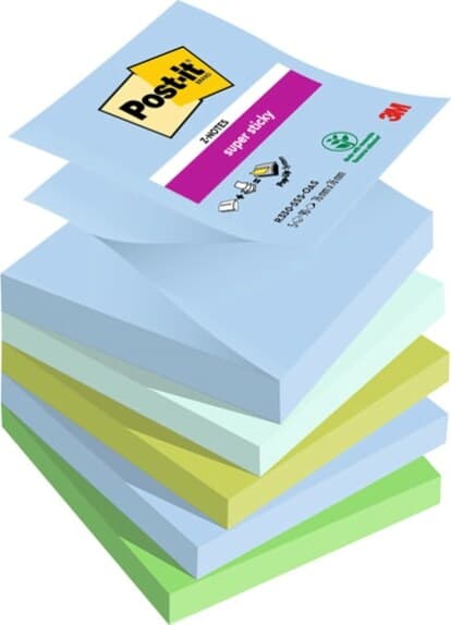 Blocco Post it Super Sticky Z Notes - R330-5SS-OAS - 76 x 76 mm - colori Oasis - 90 fogli - Post it - conf. 5 pezzi Cancelleria e prodotti per ufficio/Carta blocchi e quaderni/Blocchi appunti taccuini e diari/Blocchetti memo adesivi Eurocartuccia - Pavullo, Commerciovirtuoso.it