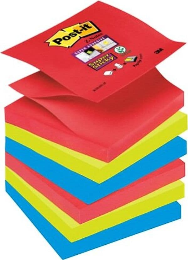 Blocco Post it Super Sticky Z Notes - R330-6SS-Jp - 76 x 76 mm - Bora Bora - 90 fogli - Post it Cancelleria e prodotti per ufficio/Carta blocchi e quaderni/Blocchi appunti taccuini e diari/Blocchetti memo adesivi Eurocartuccia - Pavullo, Commerciovirtuoso.it
