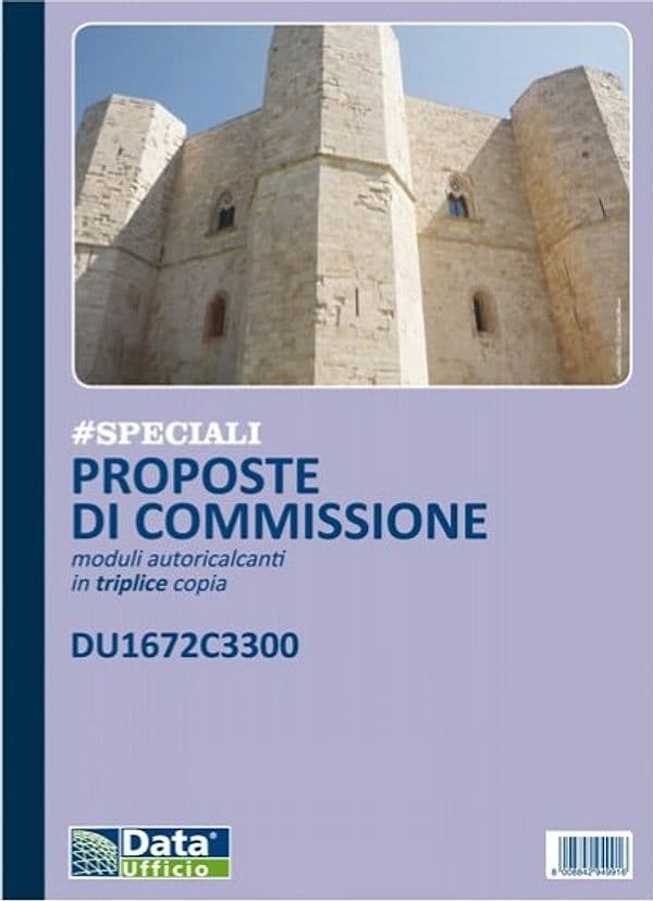Blocco proposte commissione - 33-33-33 copie autoricopianti - 29 7 x 21 5 cm - DU1672C3300 - Data Ufficio Cancelleria e prodotti per ufficio/Archivio ufficio e accessori per scrivania/Modulistica e conservazione registri/Libri e registri contabili Eurocartuccia - Pavullo, Commerciovirtuoso.it