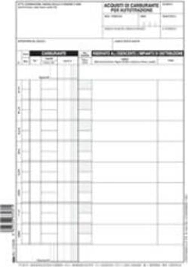 Blocco schede prelievo carburante - 21 x 15cm - 50 fogli - Edipro Cancelleria e prodotti per ufficio/Archivio ufficio e accessori per scrivania/Modulistica e conservazione registri/Libri e registri contabili Eurocartuccia - Pavullo, Commerciovirtuoso.it