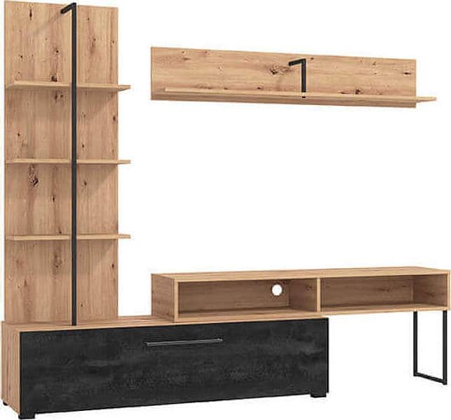 BOBBIE---parete-attrezzata-con-anta-e-mensola-moderna-minimal-in-legno-cm-205-x-41,5-x-173-h-Antracite-Milani-Home