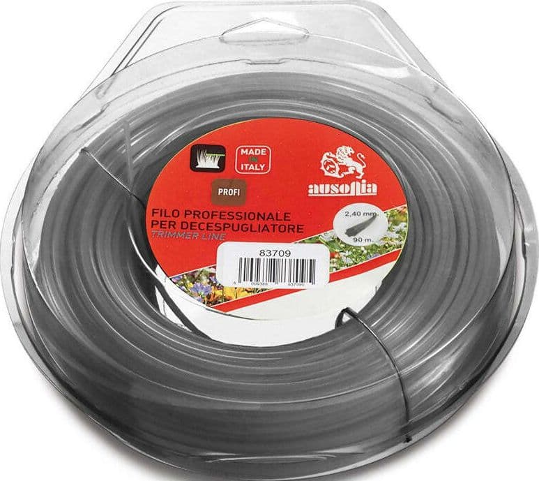 Bobina Di Filo Stellato Esalobato Per Decespugliatore Professionale A Sezione Esagonale 4,00Mm X 32M - Colore Grigio - Ausonia - 83735