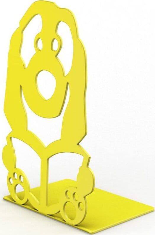 BOLIS ITALIA - FERMALIBRO BAUBAU IN ACCIAIO GIALLO