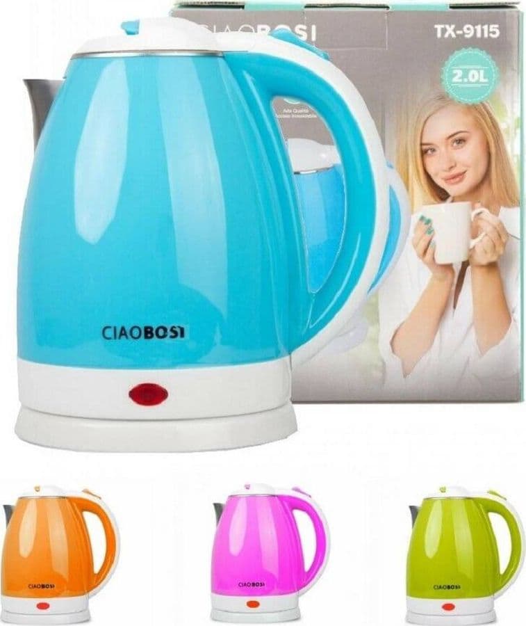 Bollitore Elettrico 2000w Scalda Bevande 2l Acqua Tisane Te Tx-9115 Casa, arredamento e bricolage > Elettrodomestici > Bollitori Trade Shop italia - Napoli, Commerciovirtuoso.it