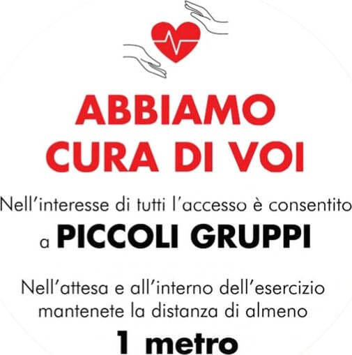 Bollo adesivo da terra - ''Abbiamo cura di voi...'' - D 50 cm Fai da te/Sicurezza e protezione/Attrezzature per sicurezza sul lavoro/Segnaletica antinfortunistica Eurocartuccia - Pavullo, Commerciovirtuoso.it