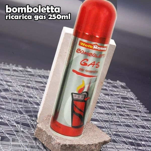 BOMBOLETTA GAS RICARICA PER ACCENDINI 250 ML UNIVERSALE Casa e cucina/Decorazioni per interni/Candele e portacandele/Accessori per candele/Accendini Trade Shop italia - Napoli, Commerciovirtuoso.it
