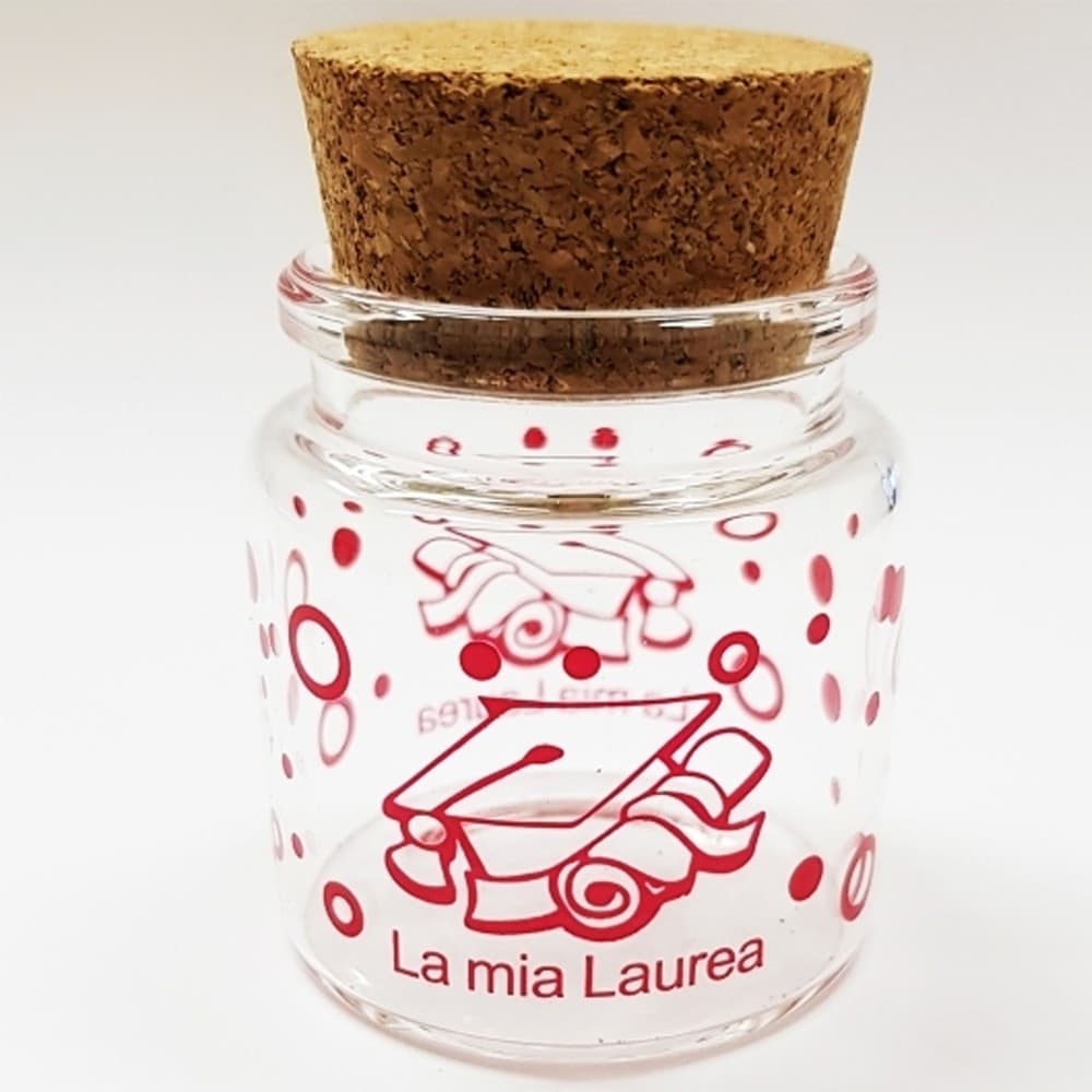 BOMBONIERA AMPOLLA LAUREA 5X5CM VETRO TAPPO SUGHERO CAPPELLO ROSSO PORTACONFETTI Casa e cucina/Hobby creativi/Materiali per hobby creativi/Forniture per feste/Bomboniere Trade Shop italia - Napoli, Commerciovirtuoso.it