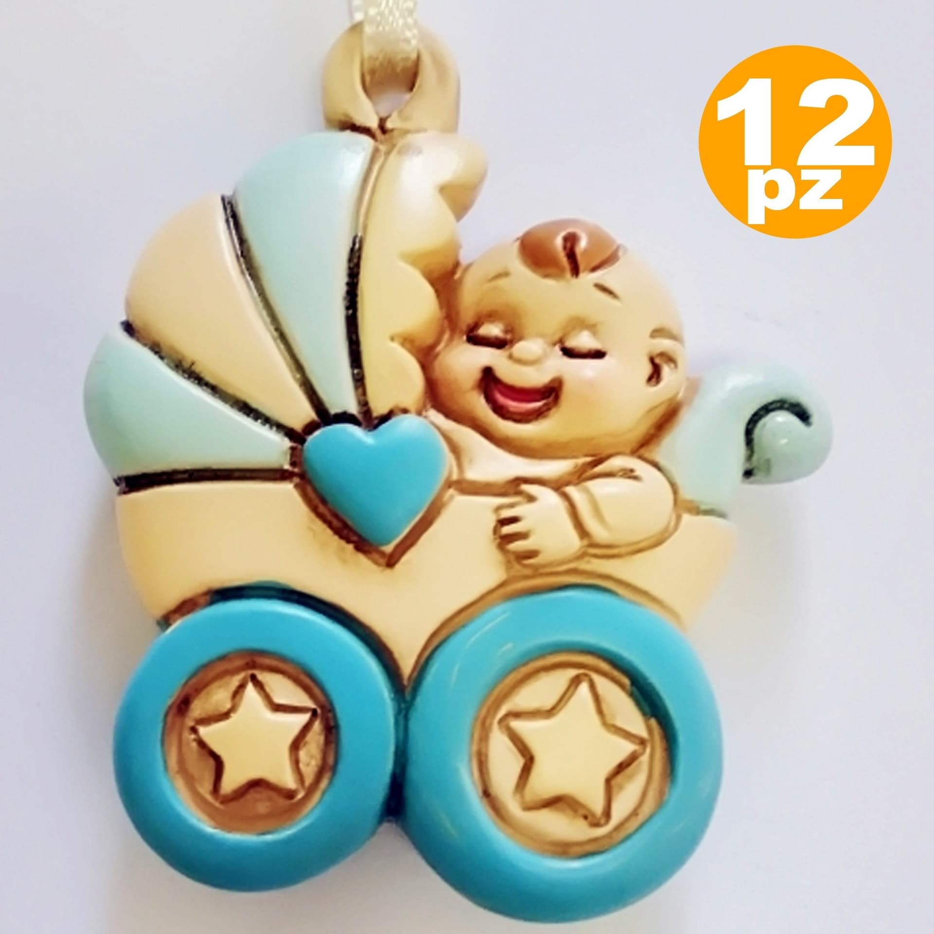 12 BOMBONIERE CARROZZINA AZZURRO PASSEGGINO CERAMICA APPENDINO BATTESIMO NASCITA Casa e cucina/Hobby creativi/Materiali per hobby creativi/Forniture per feste/Bomboniere Trade Shop italia - Napoli, Commerciovirtuoso.it