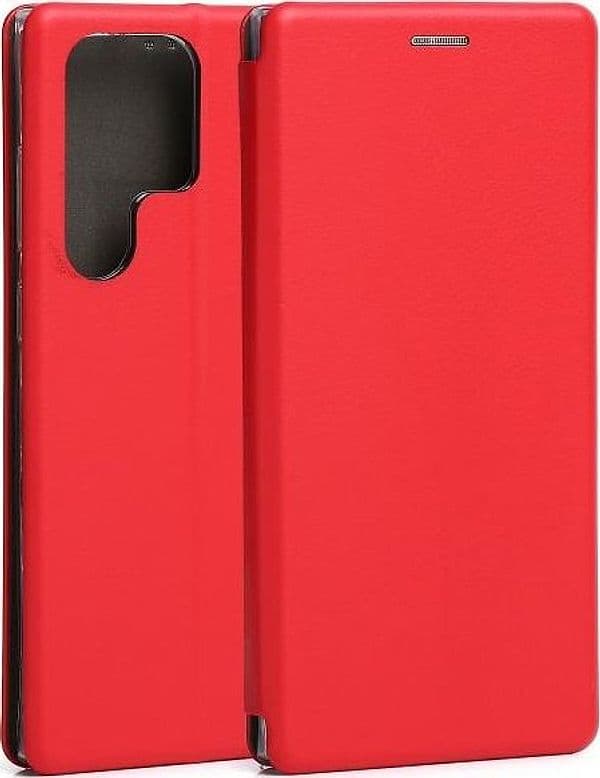 book-magnetica-s23--ultra-con-porta-carte-di-credito-rossa