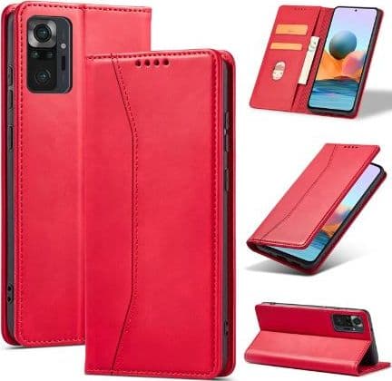 book-redmi-12-con-porta-carte-di-credito-chiusura-magnetica-rossa
