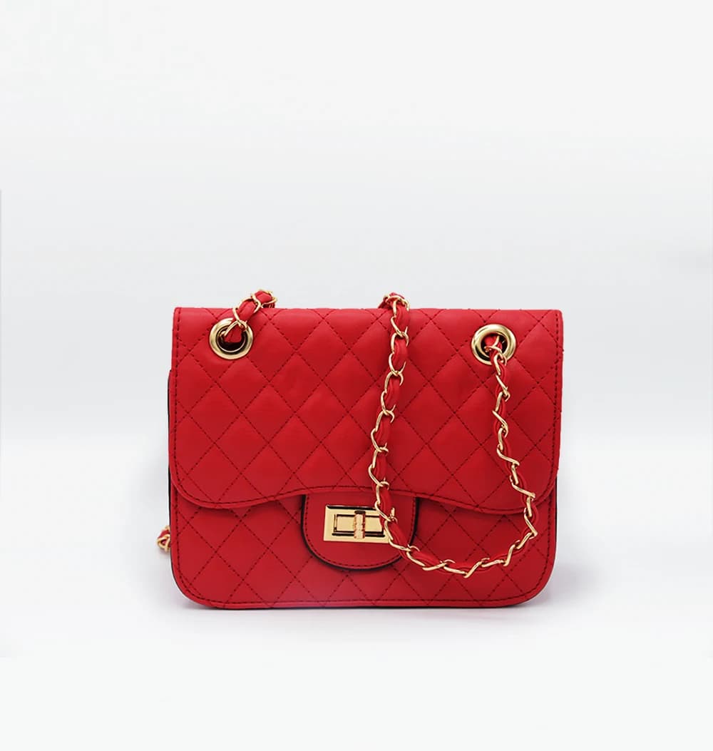 Borsa Donna a Spalla Borsetta Trapuntata Piccola in Ecopelle Con Pattina Frontale E Chiusura Lucchetto Borsa Con Tracolla Catena Dorata 20x22x8 Cm Moda/Donna/Borse/Borse a spalla Leclaf - Napoli, Commerciovirtuoso.it