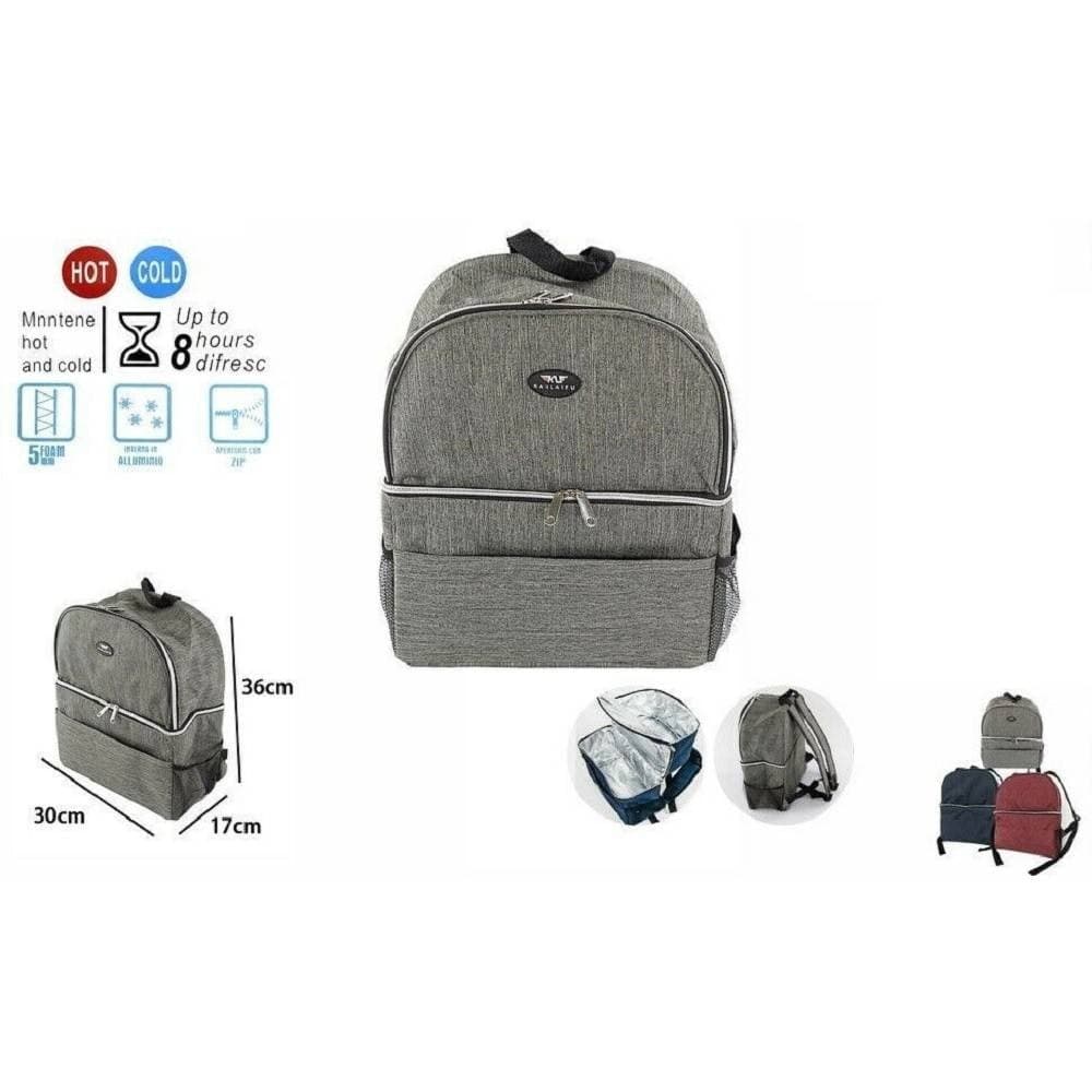 Borsa-Zaino-Termico-Frigo-Caldo-Freddo-Viaggi-Mare-30-X-17-X-36-Cm