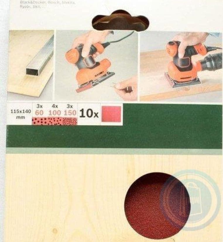 BOSCH---10-FOGLI-ABRASIVI-PER-LEVIGATRICI-ORBITALI---GRANA-150---115X140MM