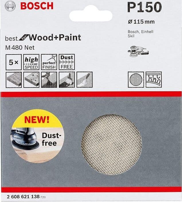 BOSCH---5-FOGLI-ABRASIVI-RETE-M480-115MM-G320
