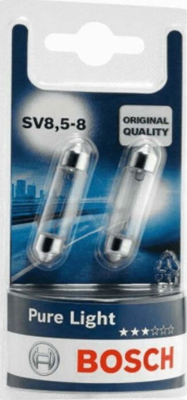 BOSCH---COPPIA-LAMPADINE-PURE-LIGHT-K10W---12V-10W-/-SV8,5-8-41mm