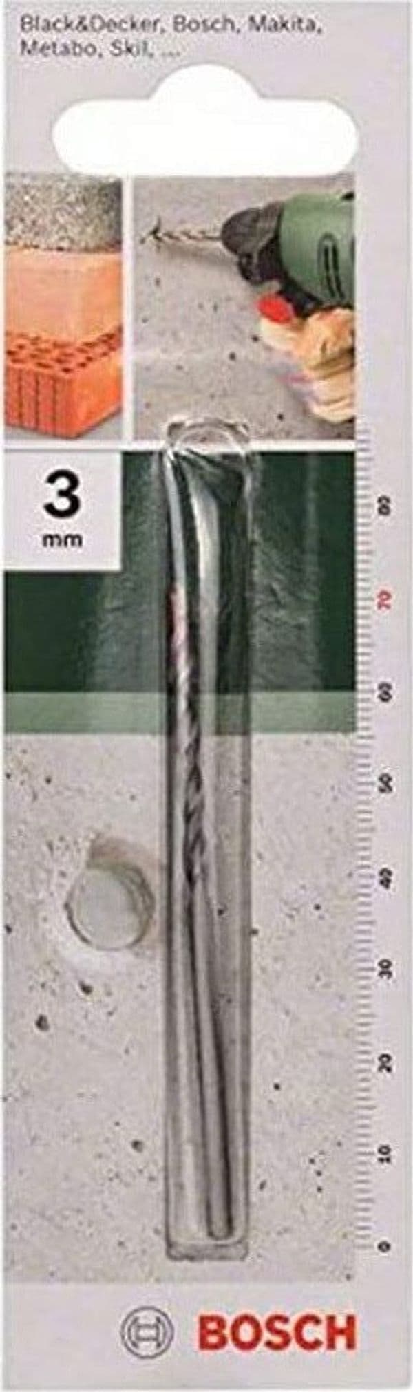 BOSCH - PUNTA PER CALCESTRUZZO 3x40x70