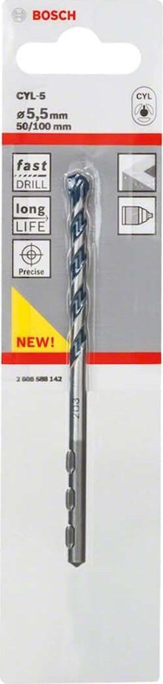 BOSCH---PUNTE-PER-CALCESTRUZZO-CYL-5-DIAMETRO-5,50MM