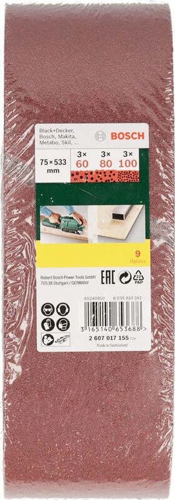 BOSCH---SET-9-NASTRI-ABRASIVI-MISTI-GRANA-60/80/100-75x533MM