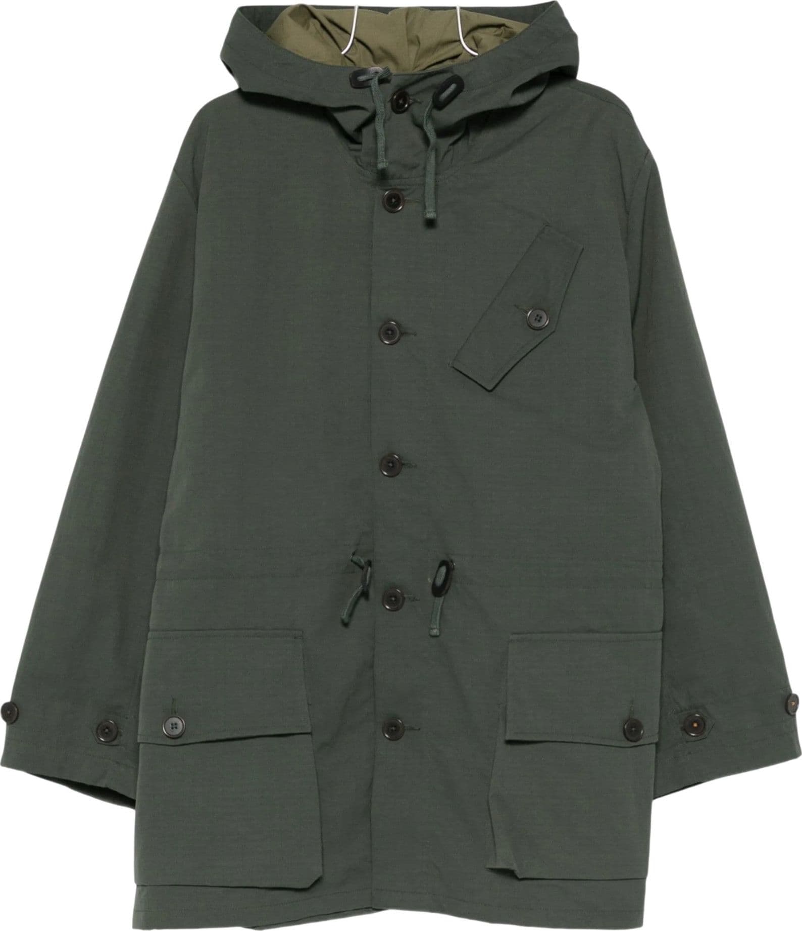 UNIVERSAL WORKS boston parka universal works recycled nylon ripstop - khaki da uomo in Giacche Drestige - Casamassima, commercioVirtuoso.it