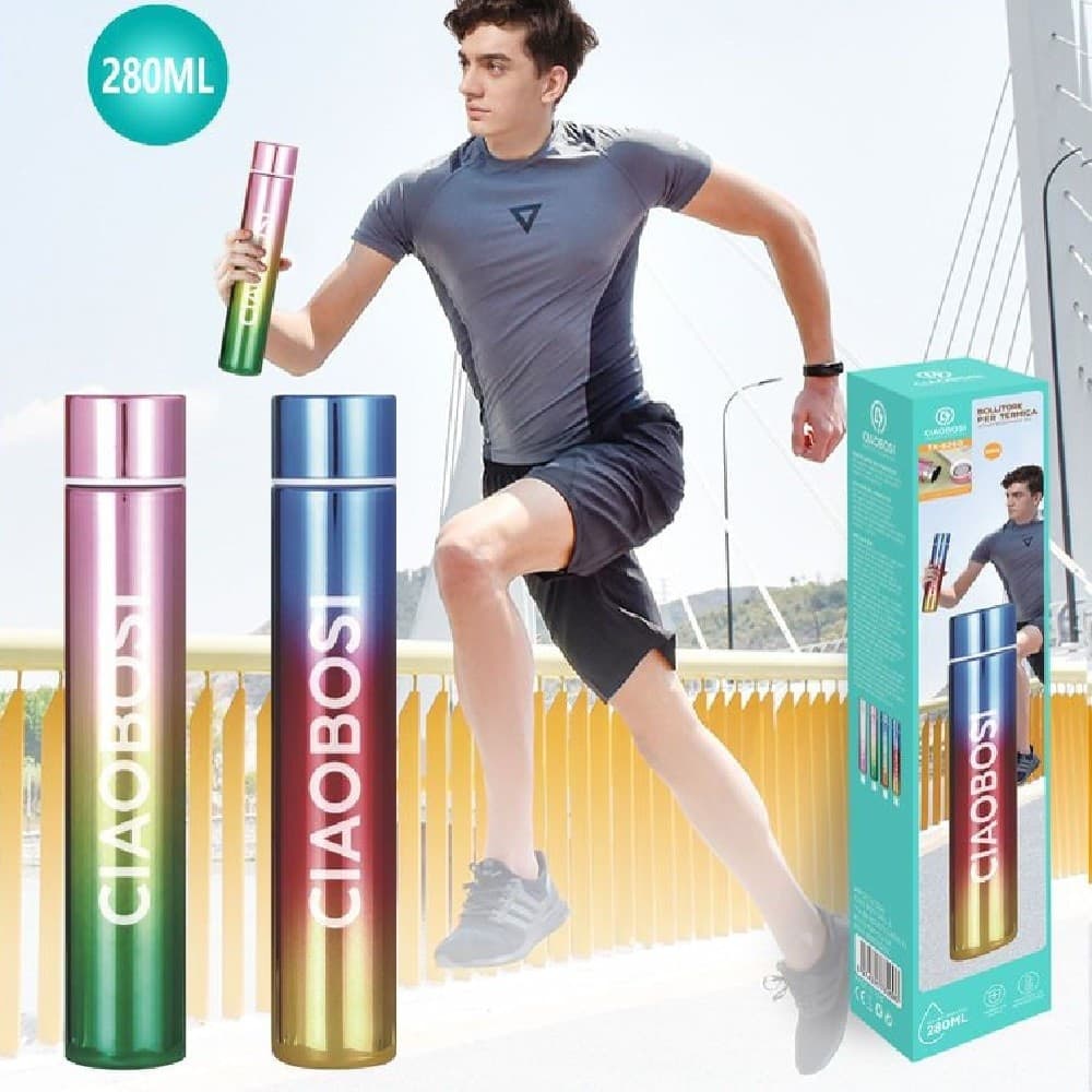 Bottiglia Borraccia Termica Acciaio Thermos 280ml Porta Vivande Colorato Tx-8260 Sport e tempo libero/Attività ricreative all'aperto/Ciclismo/Accessori/Borracce Trade Shop italia - Napoli, Commerciovirtuoso.it