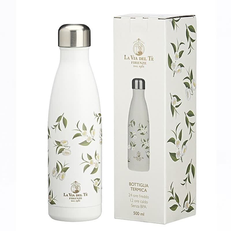 Bottiglia Termica Camelia Bianca Cancelleria e prodotti per ufficio/Scuola e materiale didattico/Materiale scolastico/Portapranzo e borracce/Borracce MariTea bottega del Tè - Lodi, Commerciovirtuoso.it