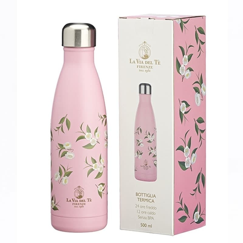 Bottiglia Termica Camelia Rosa Cancelleria e prodotti per ufficio/Scuola e materiale didattico/Materiale scolastico/Portapranzo e borracce/Borracce MariTea bottega del Tè - Lodi, Commerciovirtuoso.it