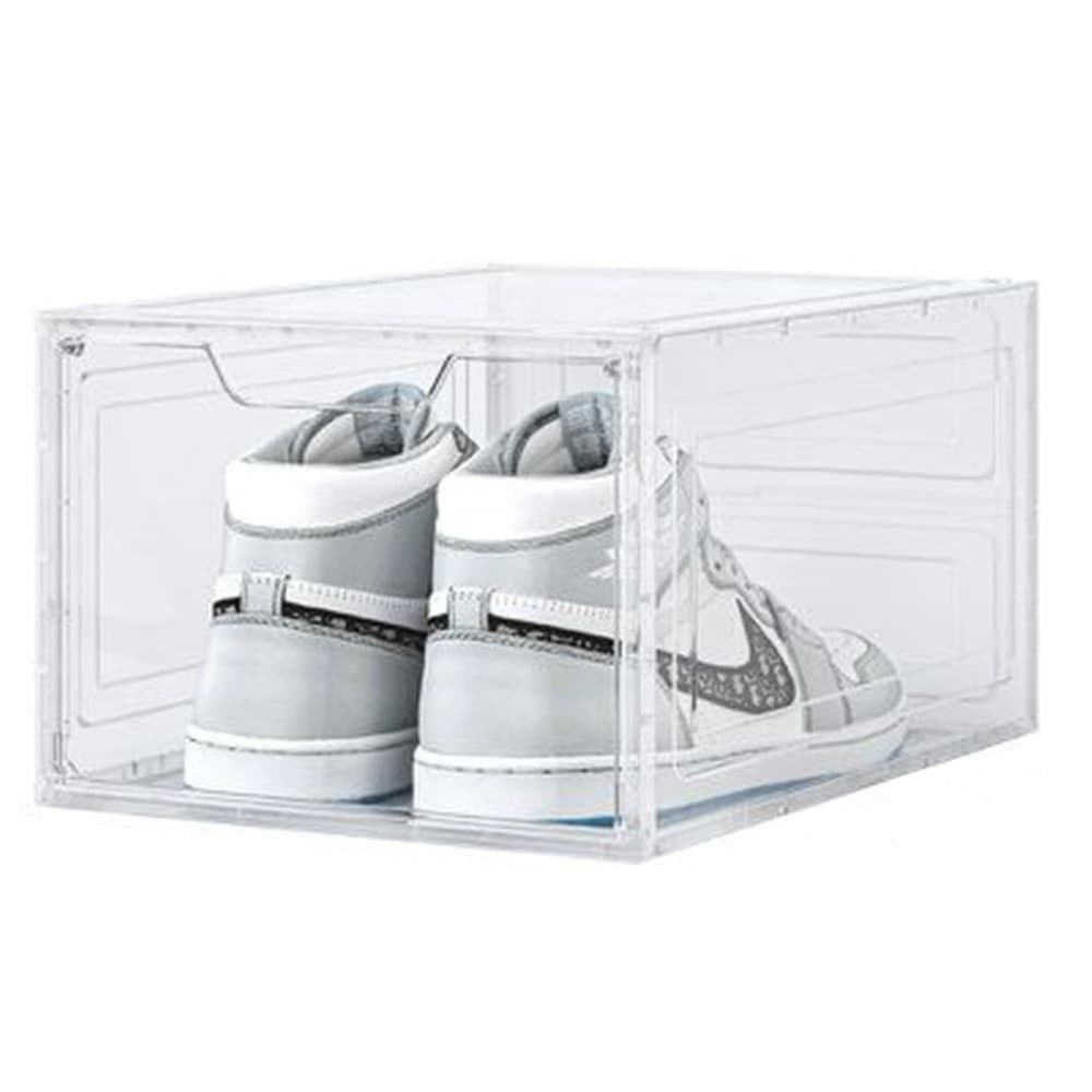 BOX CONTENITORE PER SCARPE CALZATURE SCATOLA IMPILABILE 34X25X18.4CM TRASPARENTE 87648 in Scatole per scarpe e stivali Trade Shop italia - Napoli, commercioVirtuoso.it