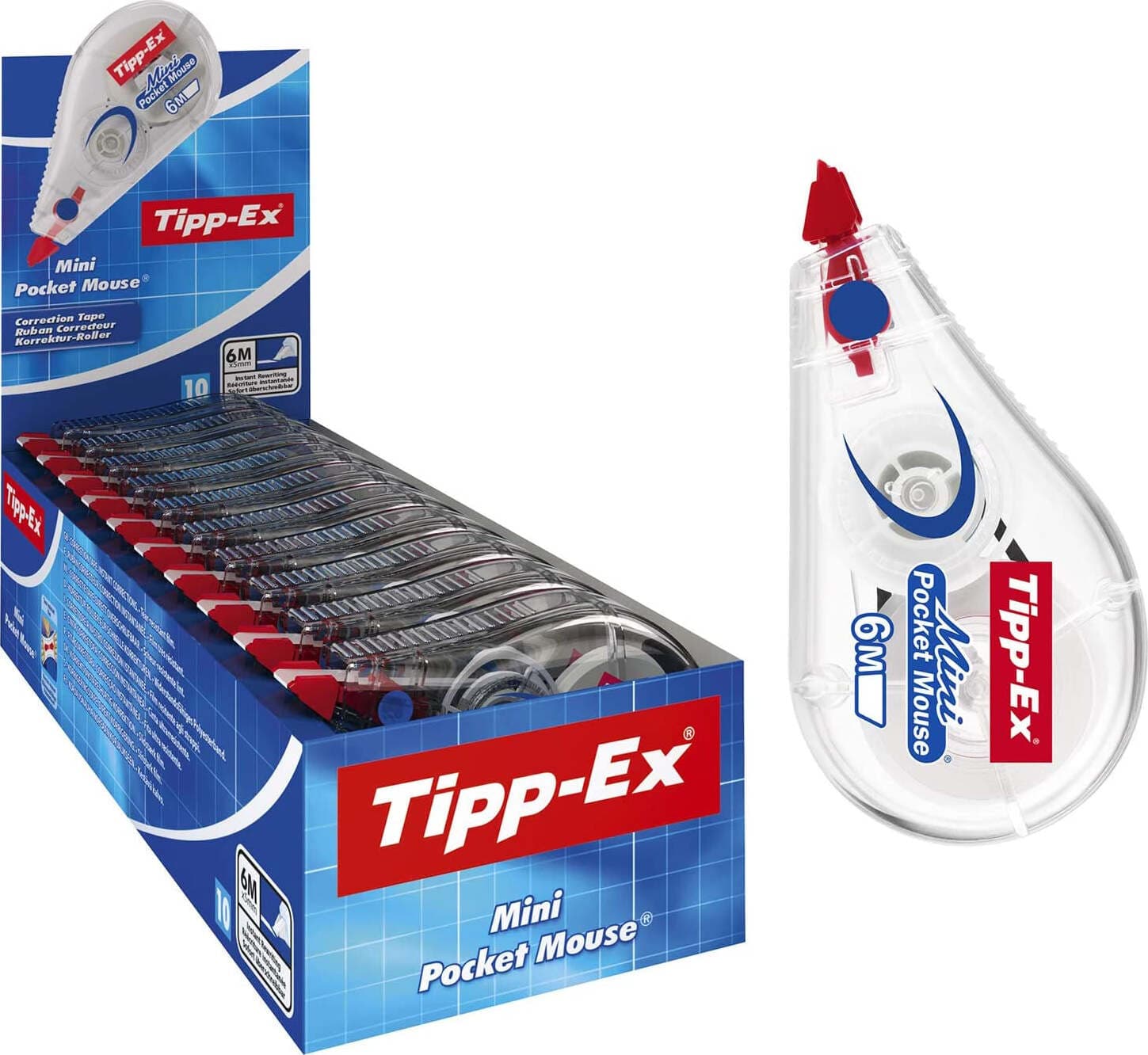 Box di 10 Correttore Mini Pocket Mouse Bic